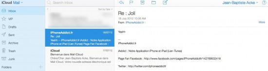 iCloud.com iOS 7 Mails