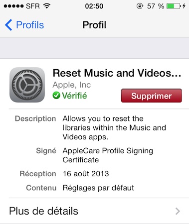 iOS 7 beta 6 profil bug musique