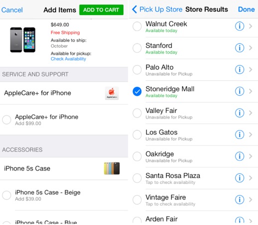 Apple Store App Disponibilite iPhone 5s