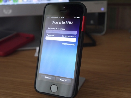 BBM iPhone Inscription