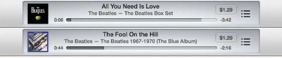 Les Beatles iTunes Radio