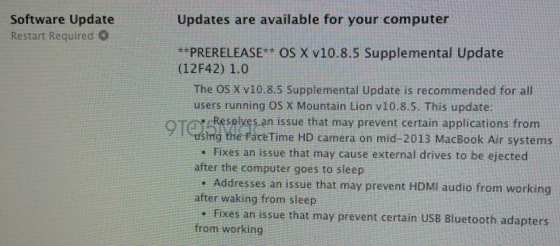OS X 10.8.5 Complementaire