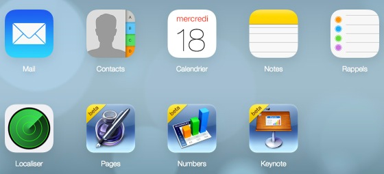 iCloud.com Facon iOS 7 Francais