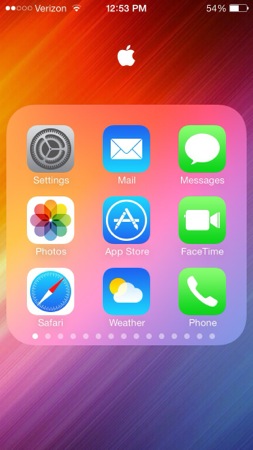 iOS 7 135 applications par dossier