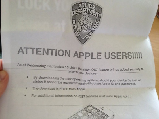 iOS 7 Police New York