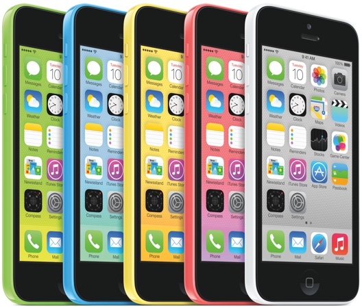 iPhone 5c 5 coloris