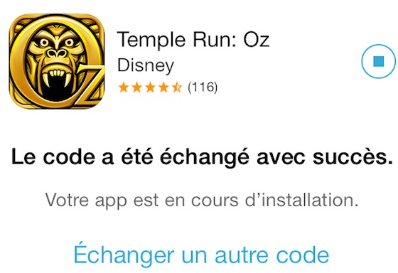 Temple Run Oz Offert Apple