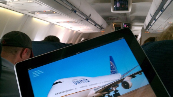 iPad dans un Avion