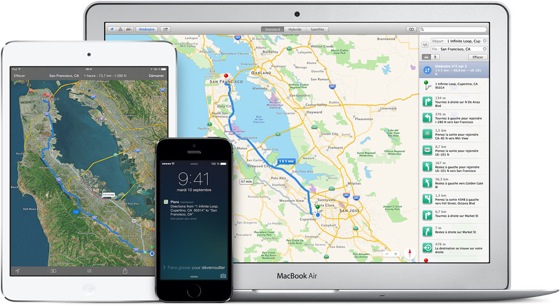 Apple Maps iPad iPhone Mac