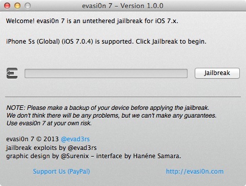 Evasi0n 7 Jailbreak iOS 7