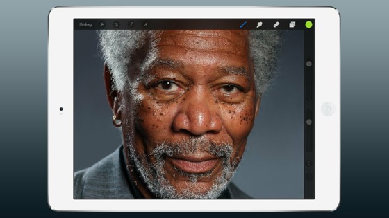 Morgan Freeman Peinture iPad