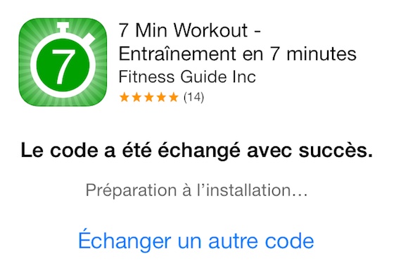 7 Min Workout Offert App Apple Store
