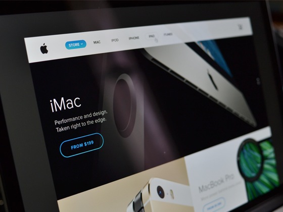 Concept Apple Store en ligne plat