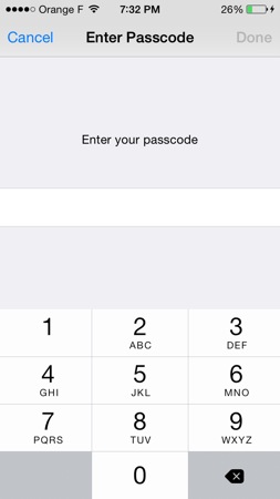 iOS 7.1 beta 3 clavier numerique