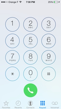 iOS 7.1 beta 3 composition telephone