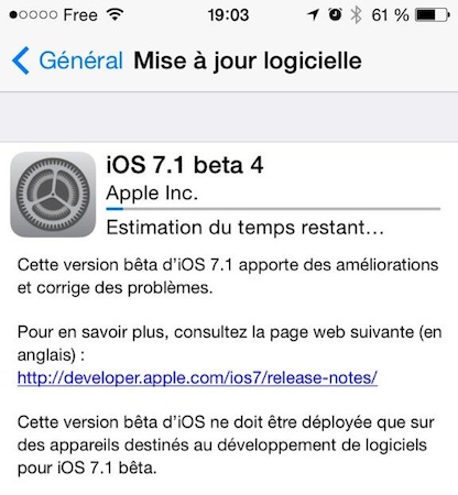 iOS 7.1 beta 4 OTA