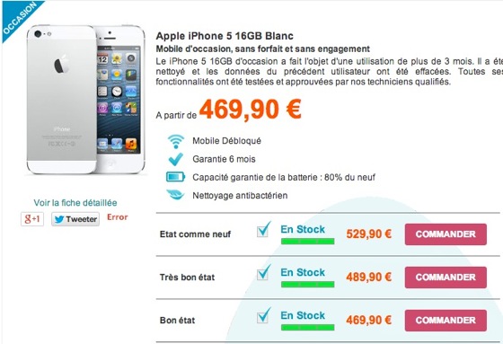 iPhone 5s Occasion Bouygues Telecom