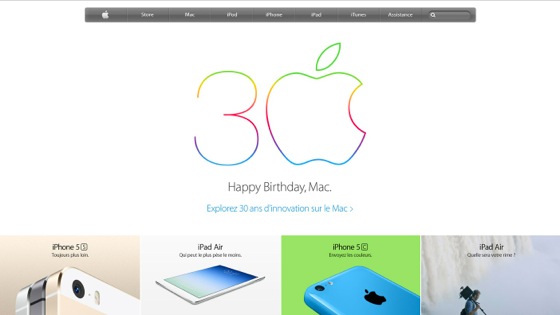 Apple France Site 30 Ans Mac