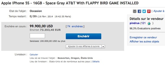 eBay iPhone Flappy Bird 2