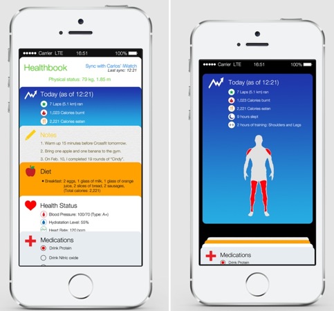 iOS 8 Healthbook Concept