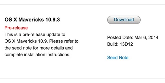 OS X 10.9.3 Premiere Beta