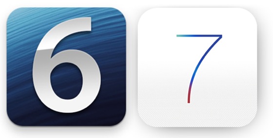 iOS 6 iOS 7 Logos
