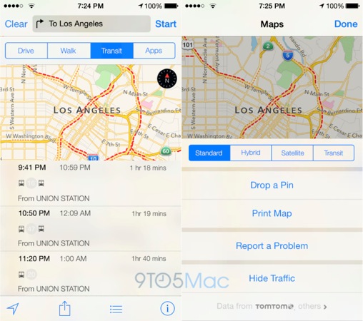 iOS 8 Maquette Itineraire Transports Commun