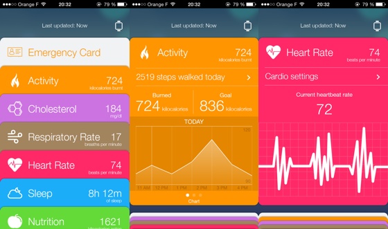 Concept Web App iOS 8 Healthbook