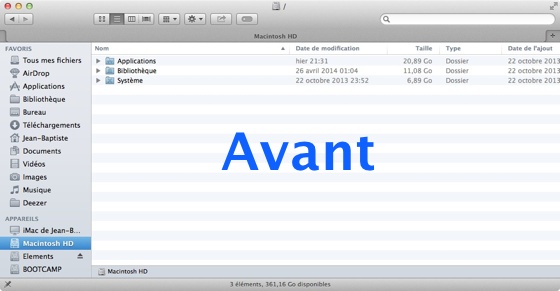 OS X Dossier Utilisateurs Avant