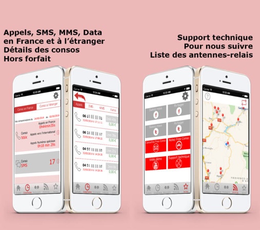 Application Free Mobile Suivi conso messagerie tous forfaits