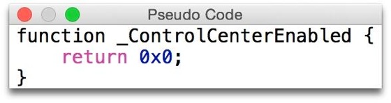OS X Yosemite Code Centre de Controle