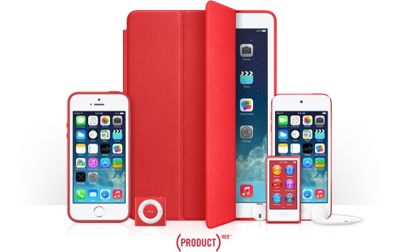 Product RED iPhone 5s iPad Air iPod