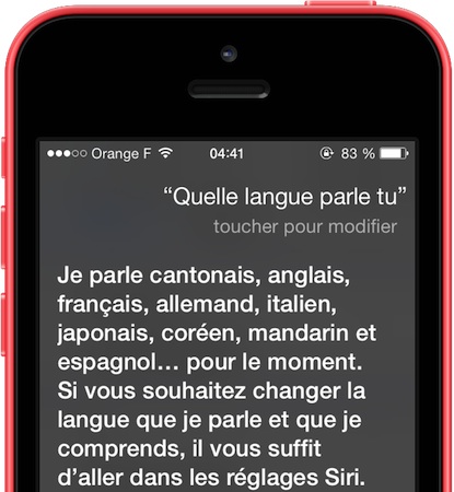Siri Langues