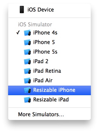 Xcode 6 iPhone iPad Redimensionne