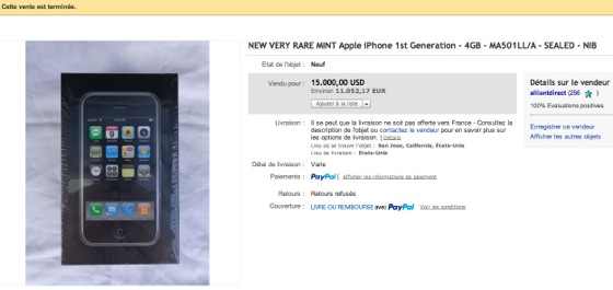 eBay iPhone 2G 15 000 Dollars
