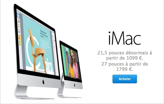 iMac Apple Store 1 099 Euros