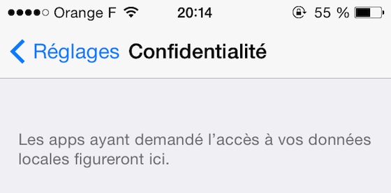 iOS 8 Beta Donnees Locales