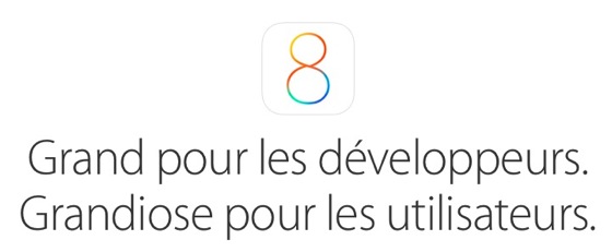 iOS 8 Slogan Francais