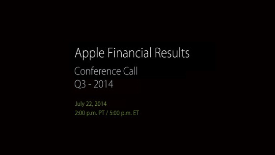 Apple Annonce Resultats 3e Trimestre 2014