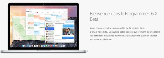 OS X Yosemite Beta Publique Francais