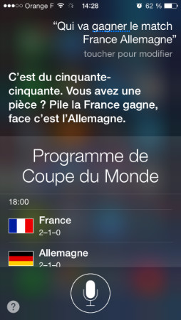 Siri prediction coupe du monde