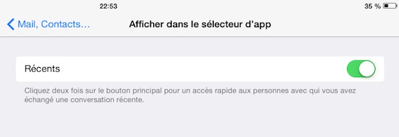 iOS 8 Beta 4 Desactiver Recents Multitache