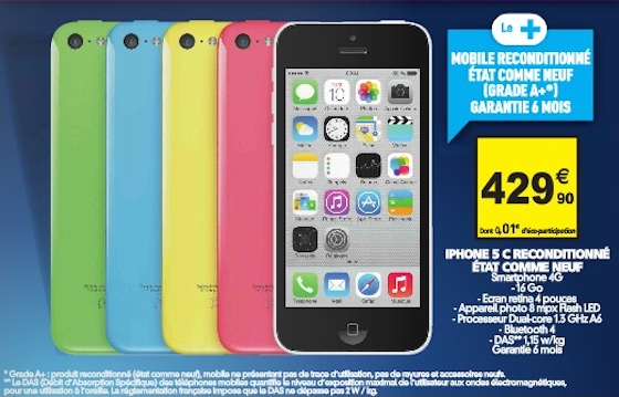 Auchan iPhone 5c Refurb