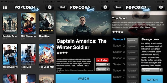 Popcorn Time Application iPhone
