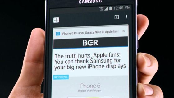 Samsung Publicite iPhone 6 Copie Galaxy Note