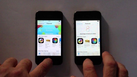 iPhone 4s iOS 7 vs iOS 8 Test Performance