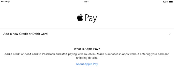 Apple Pay Configuration iPad