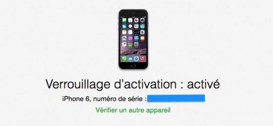 Apple Verifier Statut Verrouillage Activation