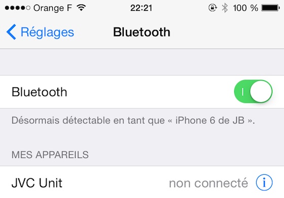 Bluetooth iOS 8