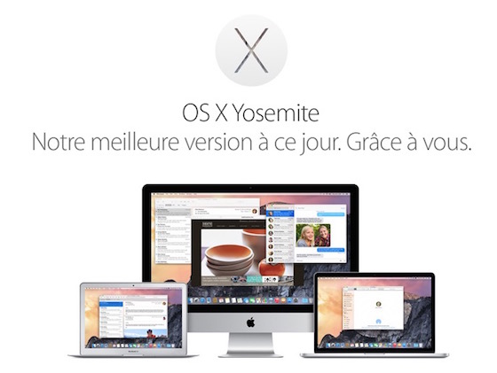 OS X Yosemite Apple Email Remerciement